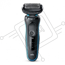 Электробритва Braun 51-M1000s черный/голубой