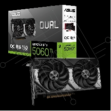 Видеокарта ASUS RTX5060Ti DUAL OC 8GB GDDR7 128bit 3xDP HDMI 2FAN RTL [DUAL-RTX5060TI-O8G]