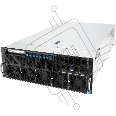 Серверная платформа ASUS ESC8000A-E13P, 4U, 2x  SP5 (LGA 6096),24x DDR5 6400, 8x 2.5'' hsb NVME, up to 14x PCIe*, 2x M.2 22110 NVME, 1x 2-port 10Gbe RJ-45 Intel 710 LAN, up to 8 dual-slot GPUs, 3+1 3200W
