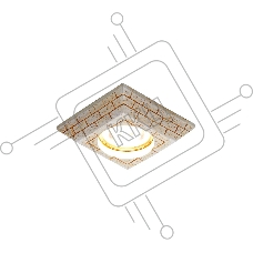 Точечный светодиодный светильник Ambrella Light бежевый гипс MR16 D2920 BG
