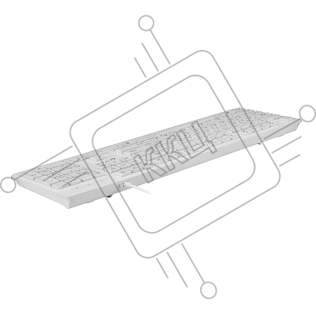 Клавиатура Oklick 505M белый USB slim