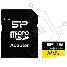 Флеш карта microSDXC 256Gb Silicon Power SP256GbSTXLA2V1NSP Inspire V30 A2 + adapter Флеш карта microSDXC 256Gb Silicon Power SP256GbSTXLA2V1NSP Inspire V30 A2 + adapter