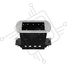 Прямоугольный металлический корпус Wize Pro WRTS-M-4BOX-S серия M, для модульной системы врезного лючка в стол без крышки для установки до 4 модулей-вставок серии М, серебристый