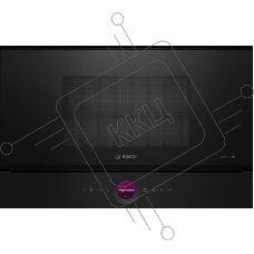 Микроволновая печь встраиваемая Bosch BFL9221B1 черный, 21 л, 900 Вт, переключатели - сенсор/поворотный механизм