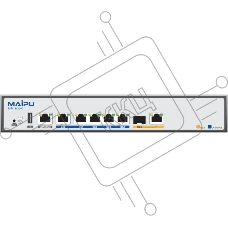 Маршрутизатор Maipu MP1800X-51 E1,1*RJ45 Console port,1*USB,1*1000M Combo,5*10M/100M/1000M, AC power supply