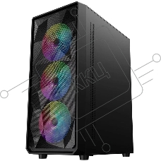 Компьютерный корпус 1STPLAYER FD3 Black / ATX / 4x120mm LED fans inc. / FD3-BK-4F1