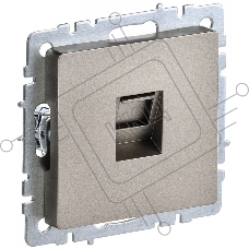 Розетка компьютерная IEK BRITE РК10-БрШ RJ45 кат.5E шампань