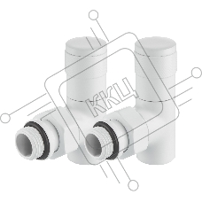 Набор дизайн-вентилей Royal Thermo PIANO, угловой (белый) 1/2