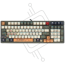 Клавиатура A4Tech Bloody S98 проводная, USB Type-A, белый/зеленый