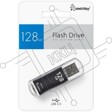Флешка USB Smartbuy V-Cut Black (SB128GbVC-K3), 128Gb, USB 3.0, R/W 75/30, черный