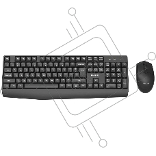 Беспроводной комплект Philips SPT6337, 2.4 GHz 104 клав/3 кнопки, 1600dpi, русская заводская раскладка, чёрный