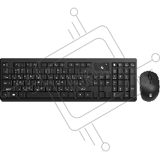 Комплект клавиатура + мышь Оклик S269W клав:черный мышь:черный USB беспроводная slim Multimedia (2070303)