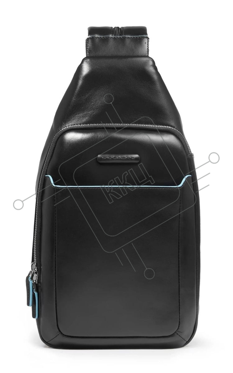 Рюкзак слинг Piquadro Blue Square CA4827B2/N черный натур.кожа