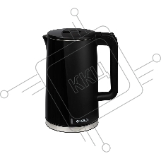 Чайник Energy E-208 1,7 л,сталь, двойной корпус, черный, 2200 Вт (105731)