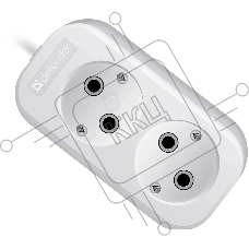 Удлинитель бытовой Defender B220 - 2 роз х 2 м, белый