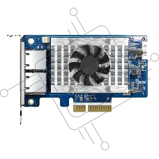 Сетевая карта QNAP QXG-10G2T-X710 LAN Expansion Card, PCIe Gen 3, Two 10GbE (10G / 5G / 2.5G / 1G / 100M)) Ports with SR-IOV and iSCSI, Block-based, Supports Multiple Virtual Disk Modes