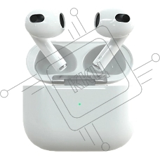 Наушники TWS More Choice БВ11 белый, вкладыши, Bluetooth, сенсорное управление, до 4 ч