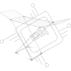 Сушилка для белья НИКА СБ1/Б белая, напольная,складная 18 м