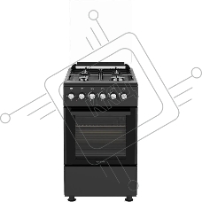 Плита комбинированная NORDEN FF5403GAZD Черный матовый