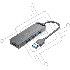 USB-концентратор Vention OTG USB 3.0 на 4 порта серый 1м.