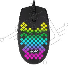 Мышь проводная Acer OMW134 черный, 3200 dpi, USB, кнопки - 6