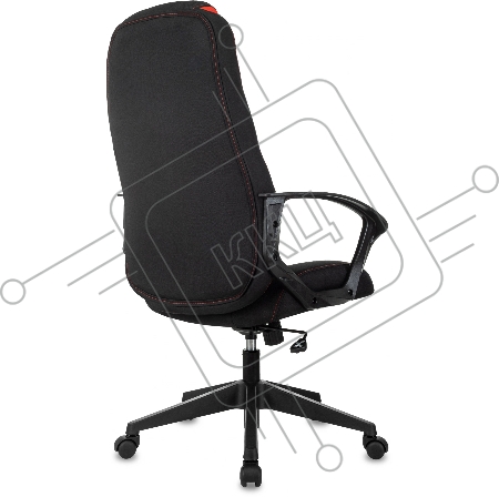 Кресло игровое Zombie 200 черный/красный ткань/эко.кожа крестов. пластик
