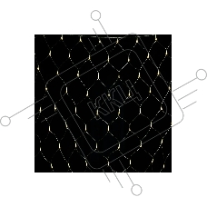 Гирлянда светод. Funray Cетка ML-144WW, 1.0*1.5м, 144LED, тепл.белый, IP20, прозр.шнур 1,5м,контр
