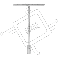 Торцевой ключ с Т-образной ручкой Deli DL17 17мм (размер 285х183 мм)