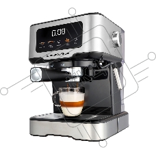 Кофеварка рожковая Zigmund & Shtain ZCM-883 стальной, исп. кофе - молотый, 1.5 л, 1200 Вт, 15 Бар.