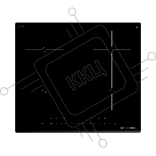 Варочная поверхность Kuppersberg/ Варочная поверхность Kuppersberg, индукция, High-Tech, 9 уровней мощности, inverter, таймер, пауза, Booster, автоматическое отключение, Flexi-zone, слайдерное управление, поддержание тепла, цвет черный