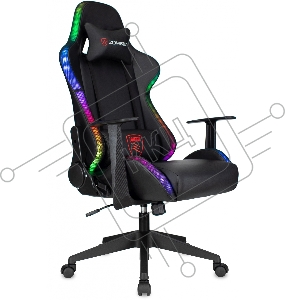 Кресло игровое Zombie GAME RGB черный эко.кожа/ткань крестов. пластик ZOMBIE GAME RGB