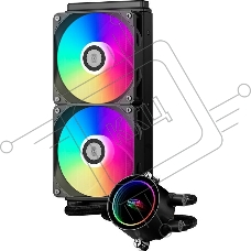 Система водяного охлаждения PcCooler DA240 BK ARGb Soc-AM5/AM4/1200/1700/1851 черный 4-pin Al+Cu 270W Ret (DA240-BKAWXX-GL)