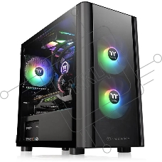 Компьютерный корпус Thermaltake V150 TG CA-1R1-00S1WN-00 Black/Win/SPCC/Tempered Glass*2/ 120mm Standard Fan*1
