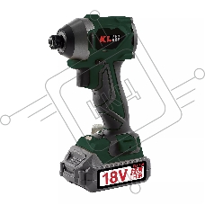 Профессиональный бесщеточный винтоверт аккумуляторный KLPRO KLDV18BH-50 (18В, Li-ion-2шт, 5.0А·ч, 220Нм, 2 скорости, подсветка,З/У,в кейсе)