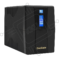 Источник бесперебойного питания ExeGate SpecialPro Smart LLB-1000.LCD.AVR.2SH.RJ.USB <1000VA/550W, LCD, AVR, 2*Schuko,RJ45/11,USB, Black>