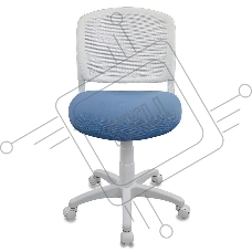 Кресло детское Бюрократ CH-W296NX/26-24 TW-15 белый, спинка сетка, сиденье голубой 26-24