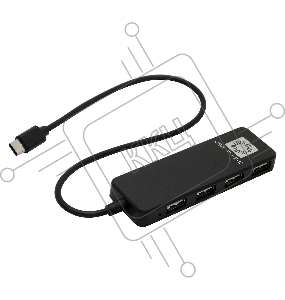 Концентратор 5bites HB24C-210BK 4*USB2.0 / TYPE-C PLUG / BLACK