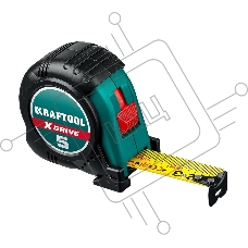 Рулетка KRAFTOOL X-Drive 5м / 25мм с ударостойким обрезиненным корпусом