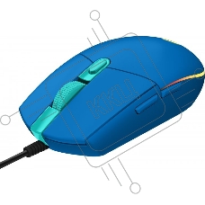 Мышь проводная Logitech G203 LIGHTSYNC синий, 8000 dpi, USB, кнопки - 6