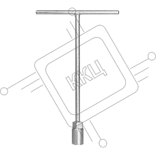 Торцевой ключ с Т-образной ручкой Deli DL19 19мм (размер 285х183 мм)