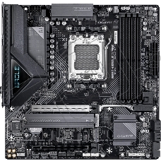 Материнская плата Gigabyte B850M EAGLE WIFI6E, AM5, AMD B850, 4xDDR5, 4xSATA, 2xM.2, 1xPCIe 5.0 x16, 1xPCIe 3.0 x16, 1xHDMI, 2xDP, 1x2.5Gb LAN, Wi-Fi 6E, Bluetooth 5.3, 1xUSB-C 10Gbps, 2xUSB-A 10Gbps, 2xUSB-A 5Gbps, 4xUSB-A 2.0, 1xPS/2, 3x3.5 мм, 7.1, mATX