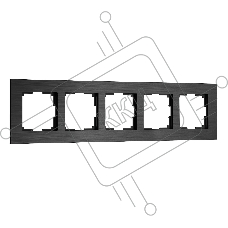 Рамка WERKEL на 5 постов AluMax (черный алюминий) W0053508
