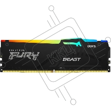Оперативная память Kingston Fury Beast Expo, DDR5, 8GB (1x8GB), 5200MHz, CL36, с радиатором, RGB, черный