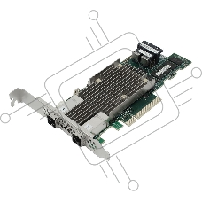 RAID-контроллер Broadcom MegaRAID 9480-8I8e SGL   (05-50031-00 / 03-50031-15010) PCIe 3.1 x8 LP, SAS/SATA/NVMe, RAID 0,1,5,6,10,50,60, 16port(2 * int SFF8643 + 2 * ext SFF8644), 4GB Cache, 3516ROC RTL {5}, (003624)