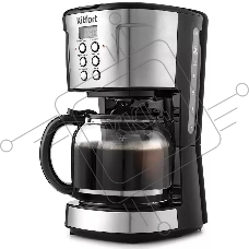 Кофеварка капельная KITFORT KT-731 черный/нержавеющая сталь, исп. кофе - молотый, 1,6 л, 900 Вт