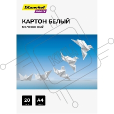 Картон белый Silwerhof мелованный 20л. A4 Create 240г/м2 обл.мел.картон ПЭТ 200x280мм