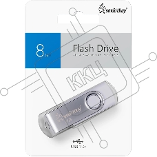 Флешка USB SmartBuy Twist White (SB008GB2TWW), 8GB, USB 2.0, R/W 15/5, белый