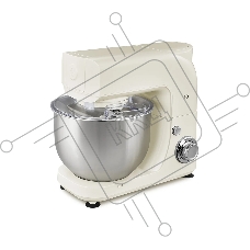 Миксер BQ MX520 бежевый/серебристый, стационарный, 1600 Вт, 5 л, 6 скоростей