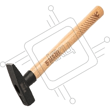 Молоток слесарный Denzel 200 г, кованый квадратный боек, буковая рукоятка