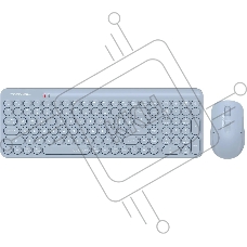 Клавиатура + мышь A4Tech Fstyler FG3300 Air2 клав:синий мышь:синий USB беспроводная slim Multimedia